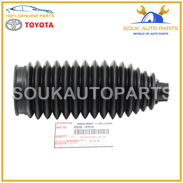 45535-07010 Genuine Toyota BOOT, STEERING RACK, NO.1 4553507010 OEM AVALON CAMRY