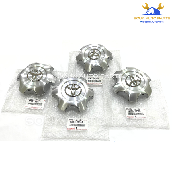 42603-60500 Genuine Toyota WHEEL HUB ORNAMENT SET OF 4 PCS