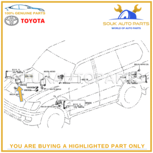 89405-60012 Genuine Toyota SENSOR SUB-ASSY, HEIGHT CONTROL, FR RH 8940560012 OEM