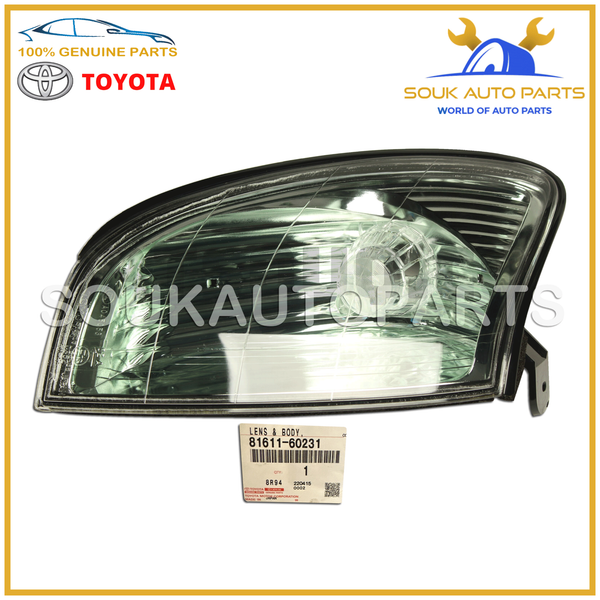 81611-60231 Genuine Toyota LENS & BODY, CLEARANCE LAMP, RH 8161160231 LC