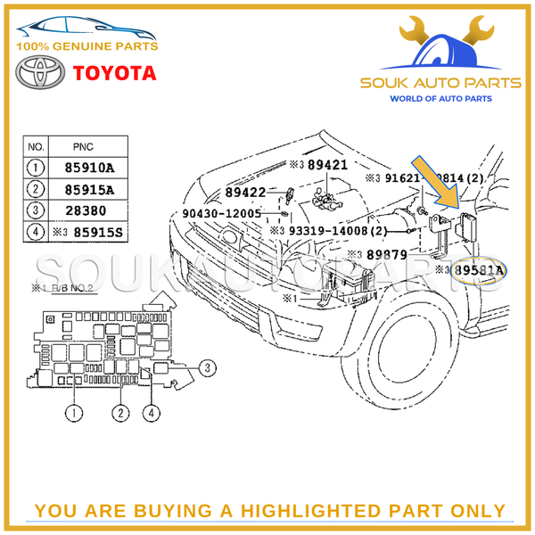 89581-34041 Genuine Toyota AIR INJECTION CONTROL DRIVER