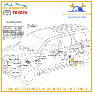 89408-60020 Genuine Toyota SENSOR SUB-ASSY, HEIGHT CONTROL, RR LH 8940860020 OEM