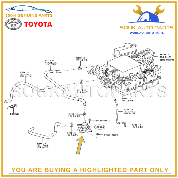 G9020-47031 Genuine Toyota PUMP ASSY, WATER W/MOTOR & BRACKET