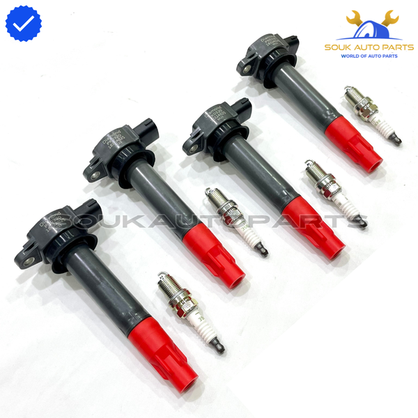 1832A025 Genuine IGNITION COIL & NGK PLUGS 4G64 4Pcs For Mitsubishi LANCER 08-17