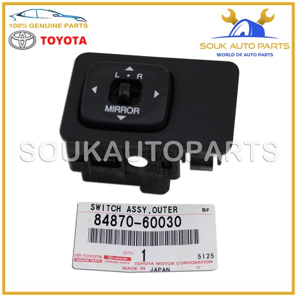 84870-60030 Genuine Toyota SWITCH ASSY, OUTER MIRROR 8487060030 OEM