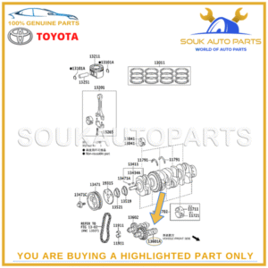 13601-28021 Genuine Toyota BALANCE SHAFT SUB-ASSY,NO.1 1360128021 OEM RAV4 LEXUS