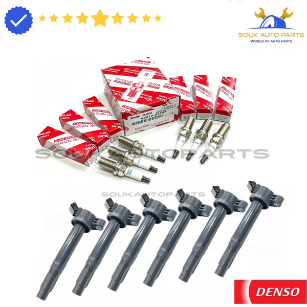 IGNITION COIL & SPARK PLUG SET 2GR-FE For Lexus RX350 IS350 LS460 2.5Ltr 3.5Ltr