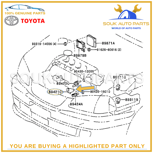 89421-20210 Genuine Toyota TURBO PRESSURE SENSOR 8942120210 OEM