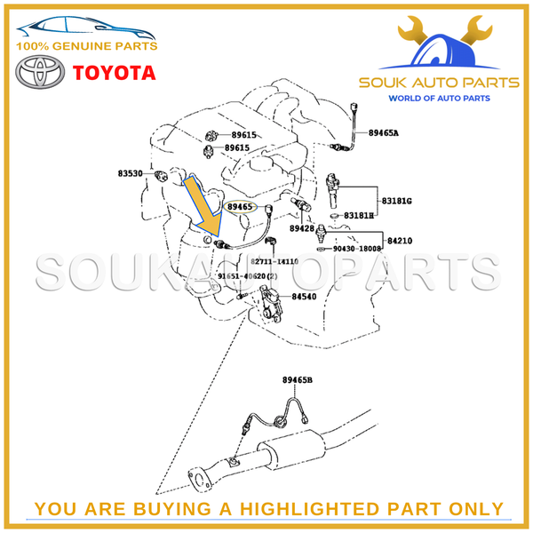 89467-41030 Genuine Toyota SENSOR, AIR FUEL RATIO 8946741030 OEM