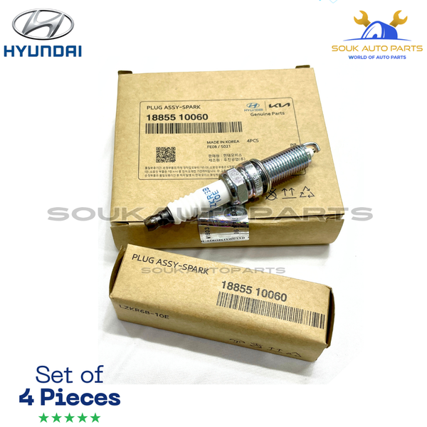 Genuine Spark Plug Set of 4Pcs For Hyundai 11-17 Elantra 10-11 Kia Soul 1.6L