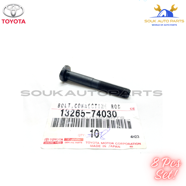 13265-74030 Genuine Toyota CONNECTING ROD BOLT SET Of 8 Pcs 3SFSE