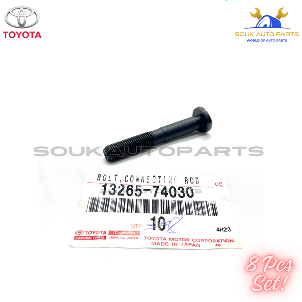 13265-74030 Genuine Toyota CONNECTING ROD BOLT SET Of 8 Pcs 3SFSE
