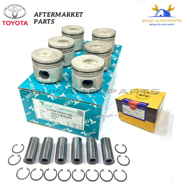 PISTON & RING SET 1HD-T-II 12V For Toyota LAND CRUISER COASTER 4.2Ltr 1990-01