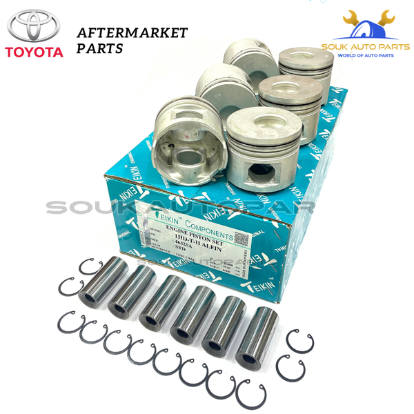 PISTON & RING SET 1HD-T-II 12V For Toyota LAND CRUISER COASTER 4.2Ltr 1990-01
